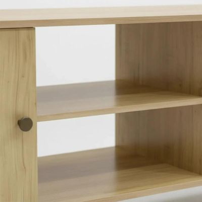 Rack Estante para TV Curve 2 Portas 150cm Mel Marrom Movelbento