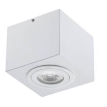 Luminária Plafon Branca Quadrada de Sobrepor 13x10,5cm Dital Iluminação Decoração