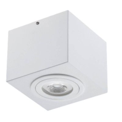 Luminária Plafon Branca Quadrada de Sobrepor 13x10,5cm Dital Iluminação Decoração