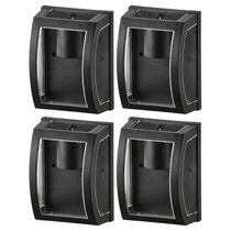 Kit 4 Arandelas Oval Interna Externa Transparente Preto 20w E27 Dital Luminárias