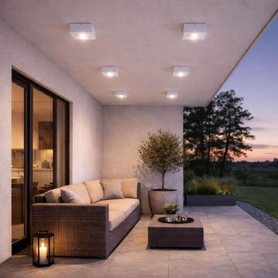 Kit 2 Spots Luminárias Plafon Teto Sobrepor Branco Aluzinco Gu10 13cm Box Dital