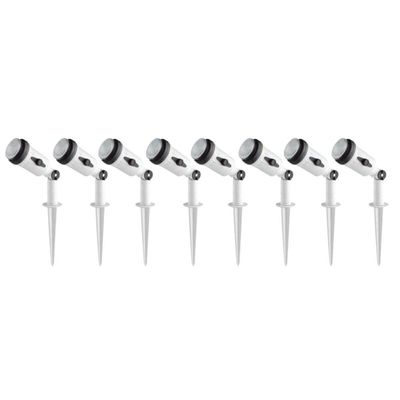 Kit 8 Luminárias Espeto Elegante Área Externa Bivolt Branco