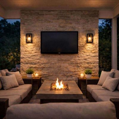 Kit 4 Arandelas Luminária Elegante Marrom Lente Transparente Oval Bivolt Termoplástico Lâmpada E27 Smart Dital