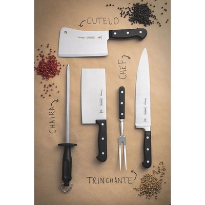 Faca Chef Tramontina Century com Lâmina em Aço Inox e Cabo de Policarbonato e Fibra de Vidro 10" 24011110