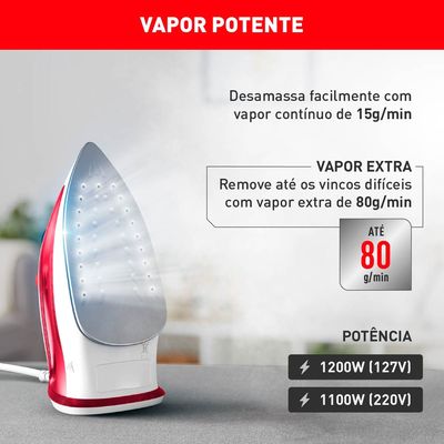 Ferro a Vapor Arno Essentialgliss com Base Antiaderente FMQ 220V