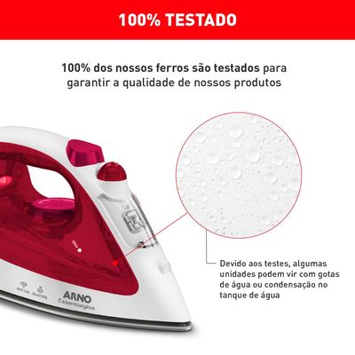Ferro a Vapor Arno Essentialgliss com Base Antiaderente FMQ 220V