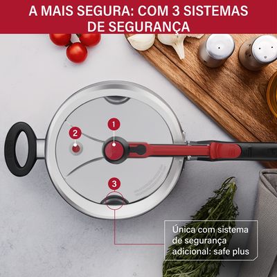 Panela de Pressão Clock Original+ Fechamento Interno 4,5L