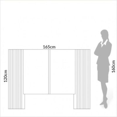 Cabeceira Solteiro 165x120cm em MDF Off White Freijó Dalla Costa