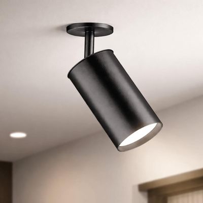 Spot Sobrepor Preto Alumínio Bivolt 4,2x13,7cm Neo Dital Mr11 Iluminação Focada