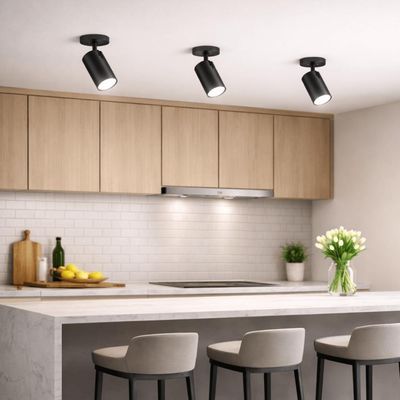 Spot Sobrepor Preto Alumínio Bivolt 4,2x13,7cm Neo Dital Mr11 Iluminação Focada