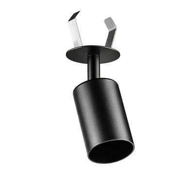 Spot de Luz Trilho Alumínio Preto 6x18cm Bivolt Lâmpada Mr16 Embutir Soquete GU10 Neo Dital