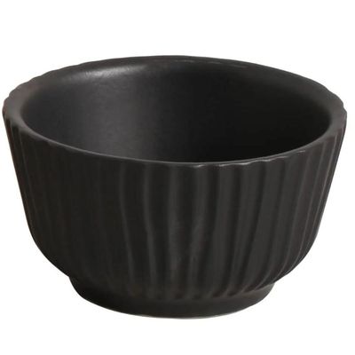 Ramequim Shimeji 170ml Cerâmica Preto Matte 9x5cm Sushi Porto Brasil Restaurante Japonês
