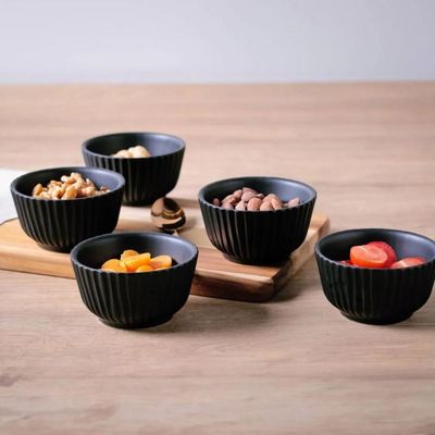 Ramequim Shimeji 170ml Cerâmica Preto Matte 9x5cm Sushi Porto Brasil Restaurante Japonês