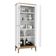 Cristaleira Colonial 75x41x180cm Branco Mel 2 Portas Movelbento