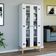 Cristaleira Colonial 75x41x180cm Branco Mel 2 Portas Movelbento