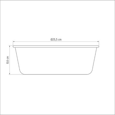 Forma para Bolo e Pudim Tramontina Alumínio Antiaderente Starflon Preto 24 cm 2,6 L