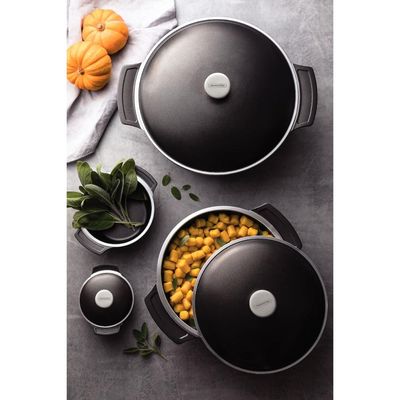 Caçarola Tramontina Lyon em Alumínio Starflon 30 cm 6,8 Litros Preto