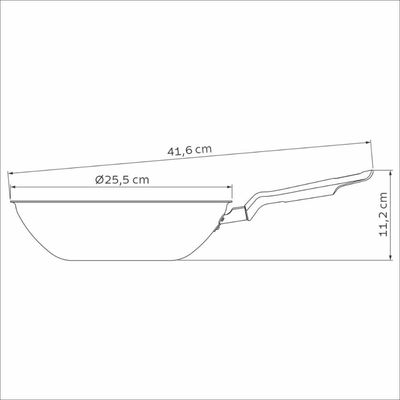 Wok Tramontina Loreto em Alumínio Antiaderente Starflon 24 cm 2,2 L Bege