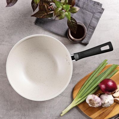 Wok Tramontina Loreto em Alumínio Antiaderente Starflon 24 cm 2,2 L Bege