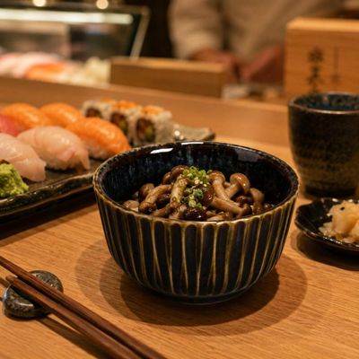 Ramequim Ceviche Shimeji Cerâmica 170ml Oceano 9x5cm Sushi Porto Brasil Restaurante Japonês