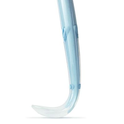 Colher de Silicone para Bebê 6m+ com Ventosa Treinamento Intrudução Alimentar Menino Azul Azul