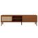 Rack para TV 220cm Até 60 Polegadas 2 Gavetas 1 Porta Curve Pinhão com Palha Dalla Costa