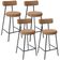 Kit 04 Banquetas Baixa Para Cozinha Sala De Jantar Bar Bancada Milão L02 Bouclê Mostarda - Lyam Decor