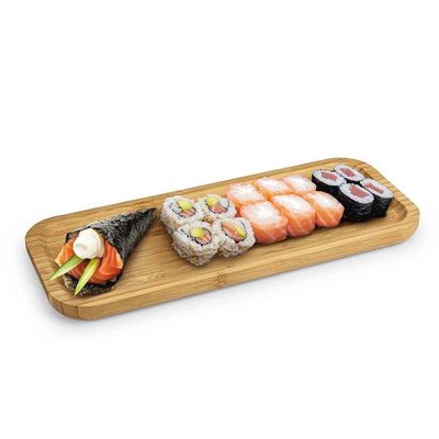 Bandeja Retangular Rasa Euro Home BAM2888 34x14cm Bambu Natural Natural