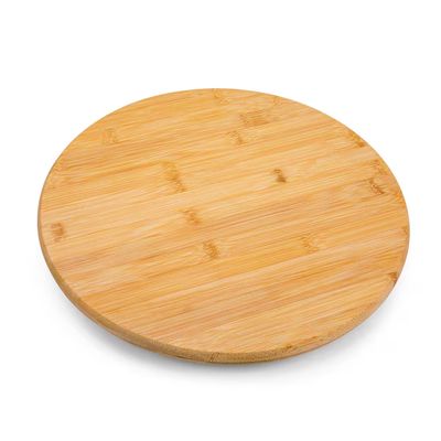Tábua Bambu Natural com Base Giratória Redonda 35cm Euro Home Natural