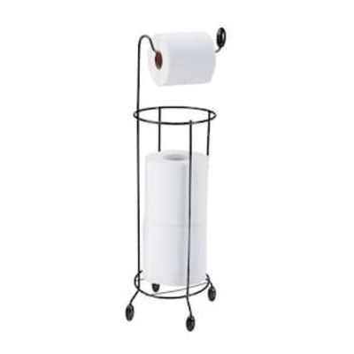 Suporte Papel Higiênico Utimil 4 Rolos 52x14x14 Preto