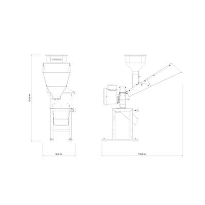Triturador Elétrico Tramontina TE25T Motor 2 hp Saída Lateral e 4 Peneiras Laranja / Bivolt