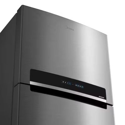 Geladeira Duplex MD-RT611EVK463 473L Frost Free Inverter Painel Touch Flexi-Volt Midea Inox / Bivolt