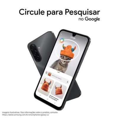 Celular Galaxy A17 4G Tela 6.7 128GB Super AMOLED Câmera Tripla 50MP Samsung Preto / Bivolt