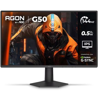Monitor Gamer 24 AGON 24G50F 144Hz G-Sync 0,5ms HDR10 AOC Preto / Bivolt