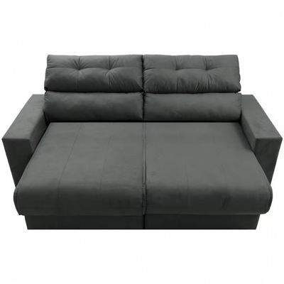 Sofá 3 Lugares Clean Retrátil Reclinável Cama InBox Cinza