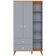 Conjunto Quarto Infantil Ternura Cômoda 5 Gavetas Berço 2 em 1 Guarda-Roupa 2 Portas Colchão Herval Espuma D18 Bartira Azul Wood