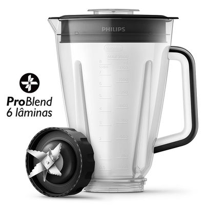 Liquidificador Philips Walita RI2244 Inox 1400W com 12 Velocidades Inox com Preto / 110V