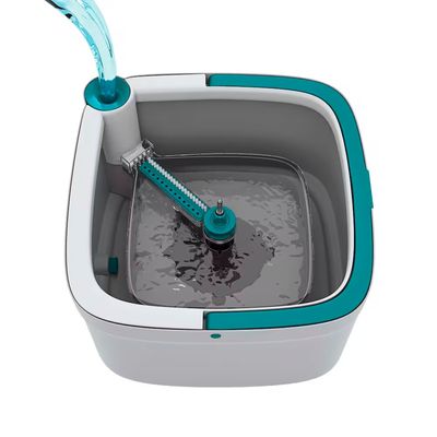 Mop Giratório Água Limpa Flash Limp com Balde e Separação Inteligente Verde