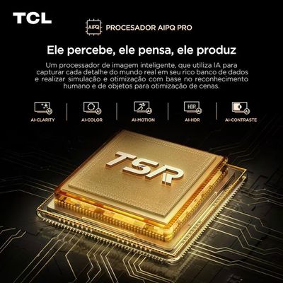 Smart TV TCL 98 4K Neo Mini LED 98C8K 144Hz Google TV Zero Border Preto / Bivolt