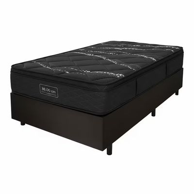 Colchão Solteiro Itália Black Box Baú Umaflex Preto