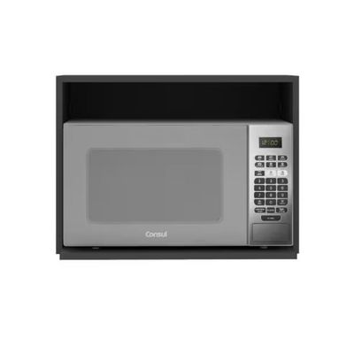 Armário Aéreo Etna 58cm Nicho para Micro-ondas Poliman Grafite