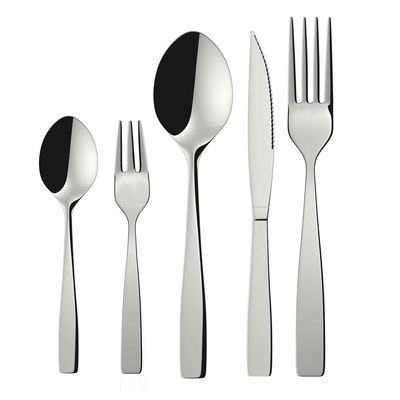 Faqueiro Strauss Flat FQM30F 30 Peças Aço Inox Cabo Decorado Serve 6 Pessoas Euro Home Inox