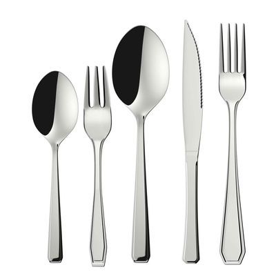 Faqueiro Classic FQM30C 30 Peças Aço Inox Cabo Decorado Serve 6 Pessoas Euro Home Inox