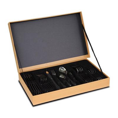 Faqueiro Classic FQM30C 30 Peças Aço Inox Cabo Decorado Serve 6 Pessoas Euro Home Inox