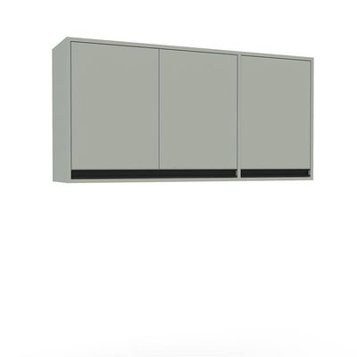 Armário Aéreo Koya 3 Portas Pintura UV Politorno Verde Oliva