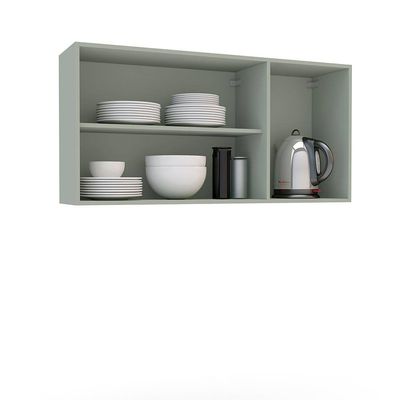 Armário Aéreo Koya 3 Portas Pintura UV Politorno Verde Oliva