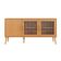 Rack Madrid 160cm 2 Portas Vidro Canelado Carvalho Rosé Dalla Costa