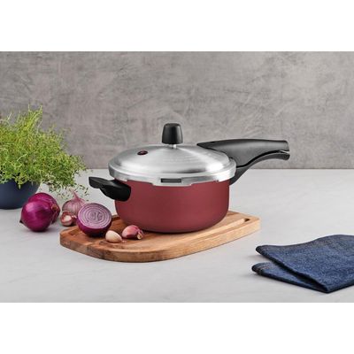 Panela de Pressão Tramontina Vancouver Alumínio Antiaderente Starflon Max Vermelho 20cm 3L