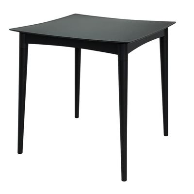 Mesa Tramontina Diana Preta 70cm em Polipropileno com Pés de Madeira