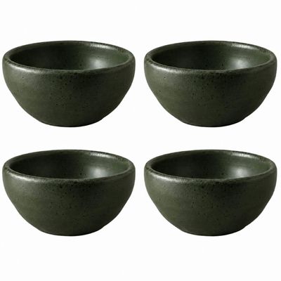 Conjunto 4 pçs Manteigueira 50ml Greenery Cerâmica Ramequins